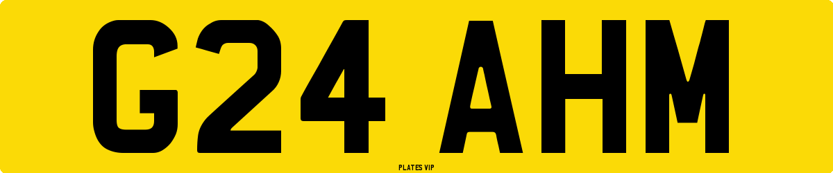 G24 AHM Number Plate