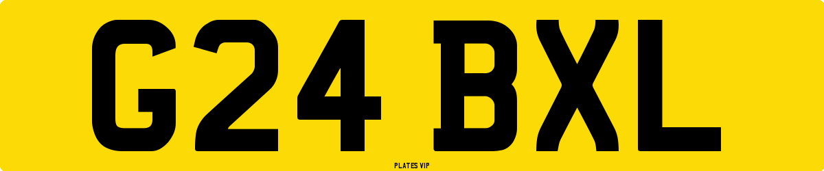 G24 BXL Number Plate