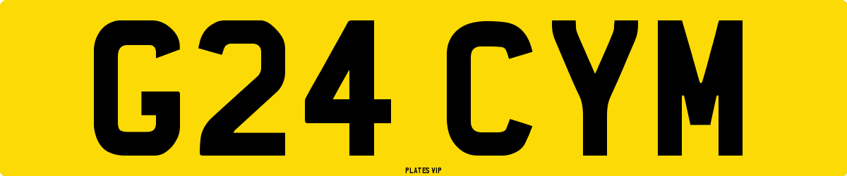 G24 CYM Number Plate