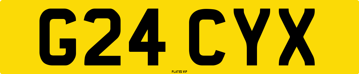 G24 CYX Number Plate