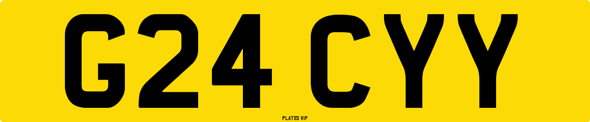 G24 CYY Number Plate