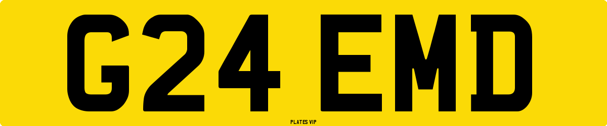 G24 EMD Number Plate