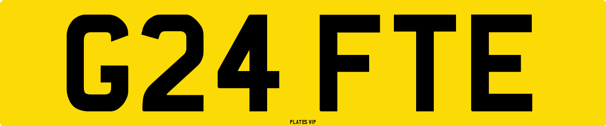 G24 FTE Number Plate