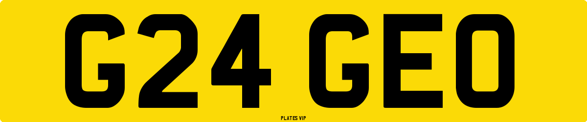 G24 GEO Number Plate