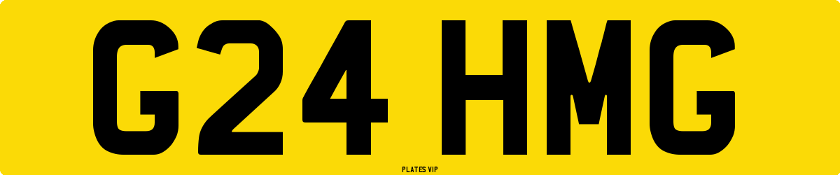 G24 HMG Number Plate