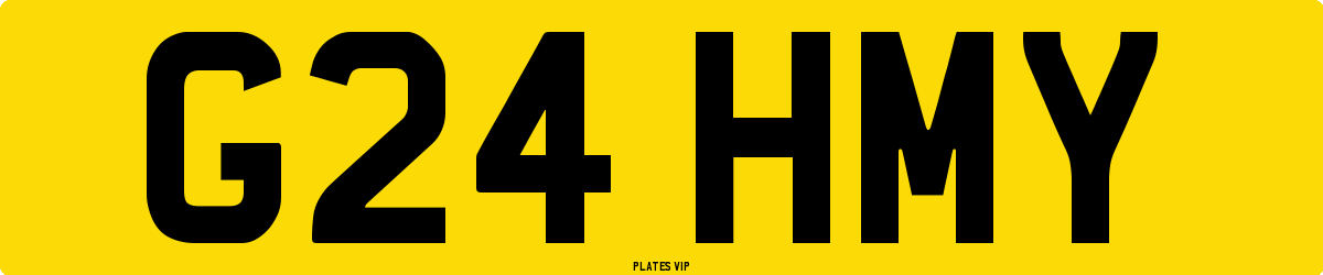 G24 HMY Number Plate