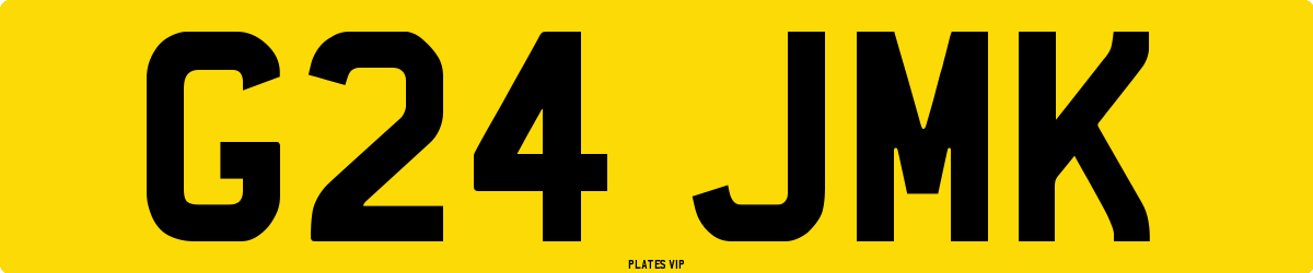 G24 JMK Number Plate