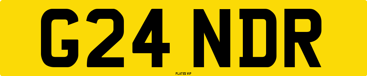 G24 NDR Number Plate