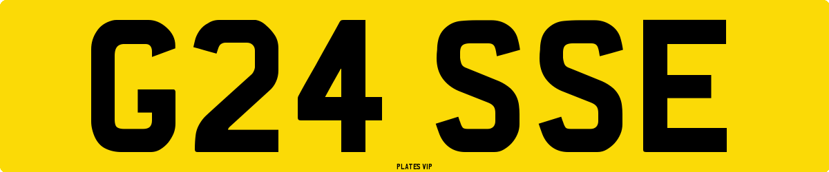 G24 SSE Number Plate