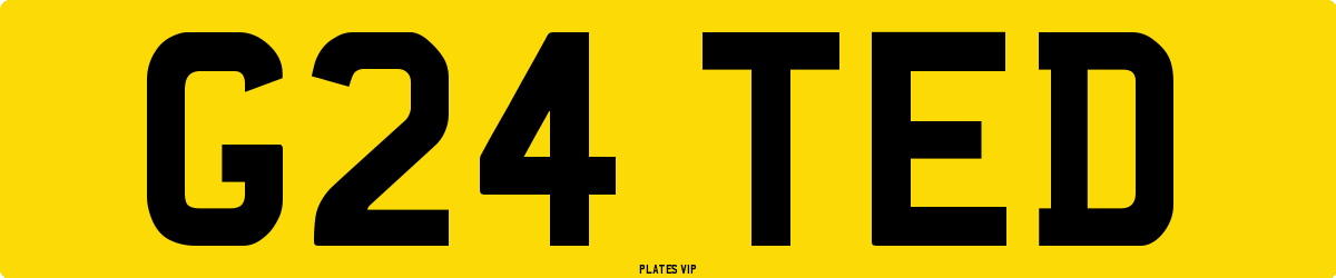 G24 TED Number Plate