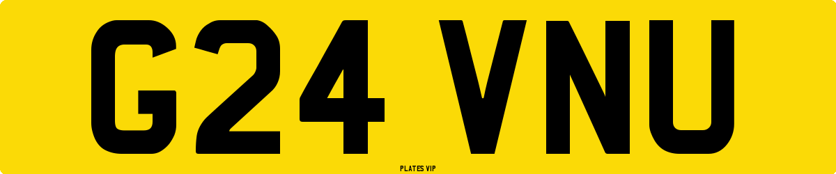 G24 VNU Number Plate