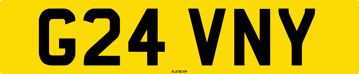 G24 VNY Number Plate