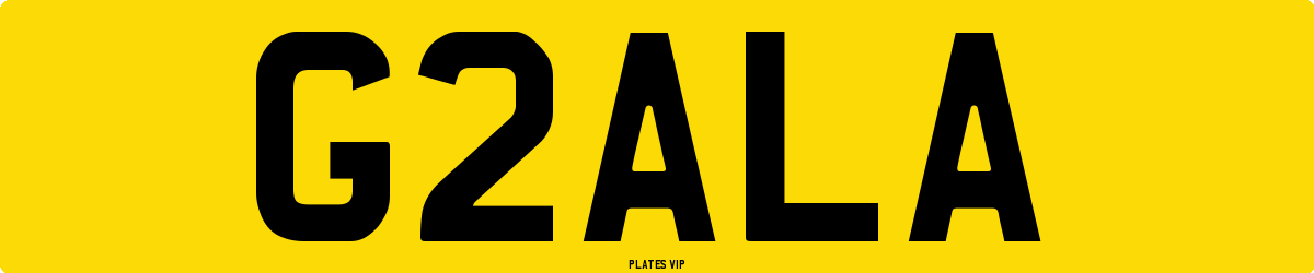 G2ALA Number Plate