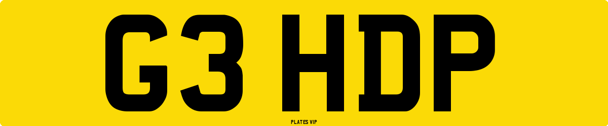 G3 HDP Number Plate