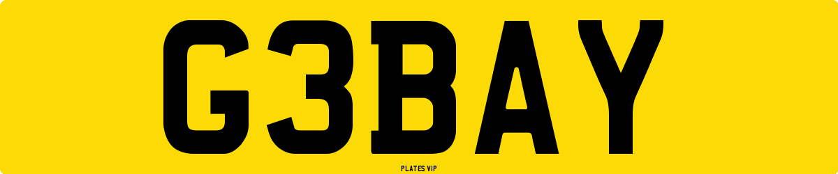 G3BAY Number Plate