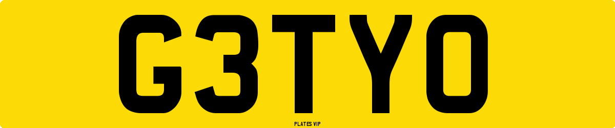G3TYO Number Plate