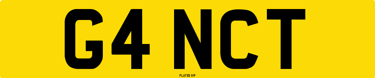 G4 NCT Number Plate