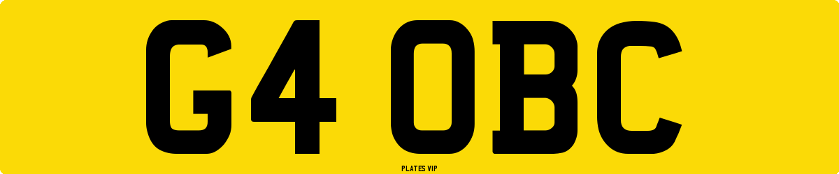 G4 OBC Number Plate