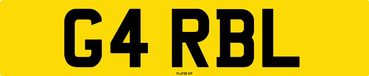 G4 RBL Number Plate