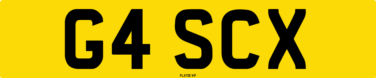 G4 SCX Number Plate