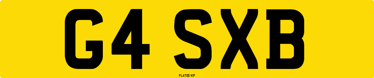G4 SXB Number Plate