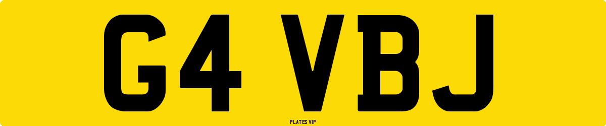 G4 VBJ Number Plate