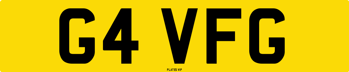 G4 VFG Number Plate