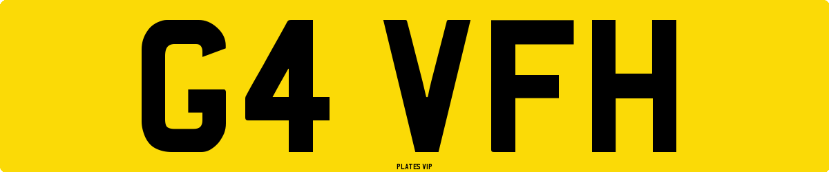 G4 VFH Number Plate