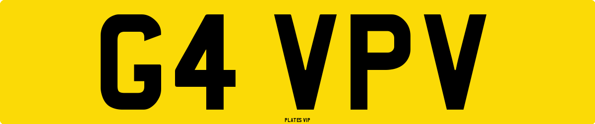G4 VPV Number Plate