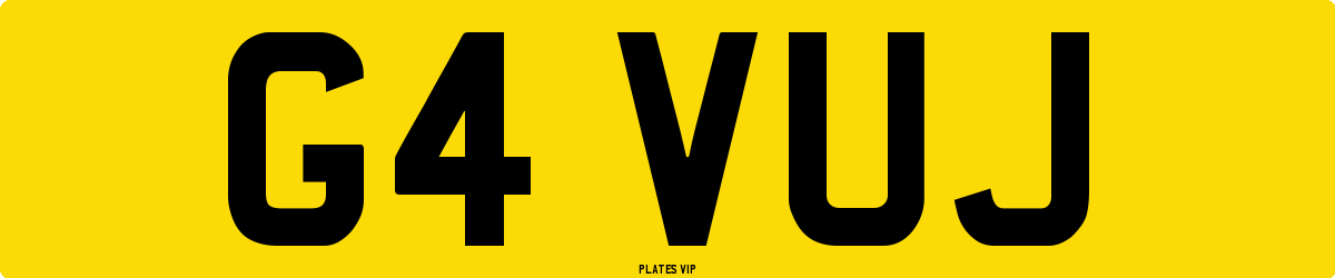 G4 VUJ Number Plate