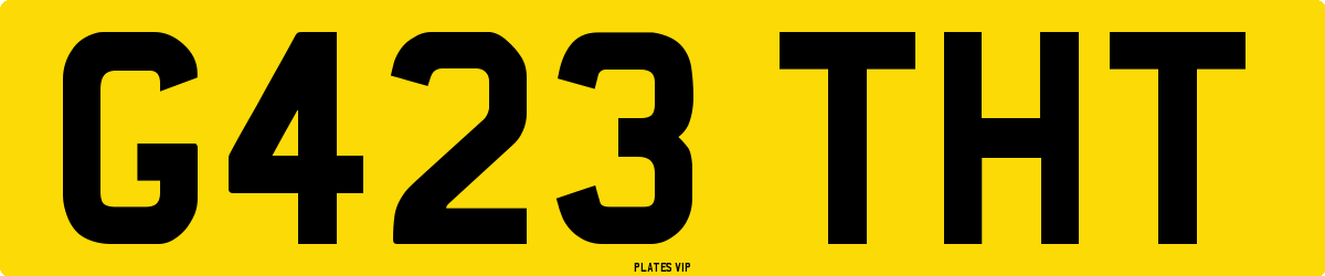 G423 THT Number Plate
