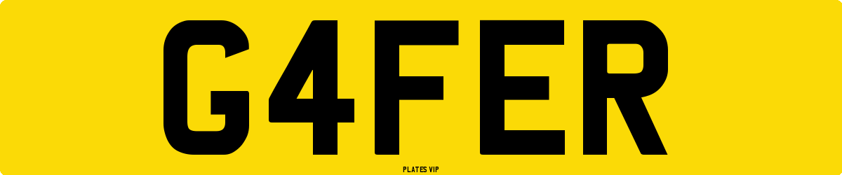 G4FER Number Plate