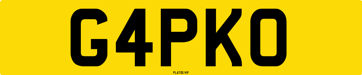G4PKO Number Plate