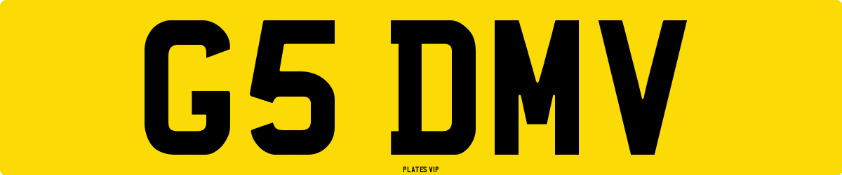 G5 DMV Number Plate