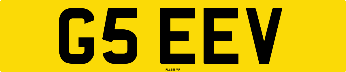 G5 EEV Number Plate