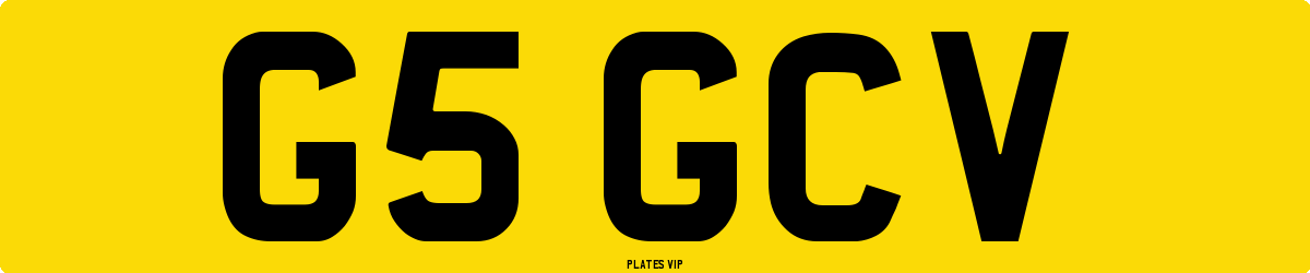 G5 GCV Number Plate