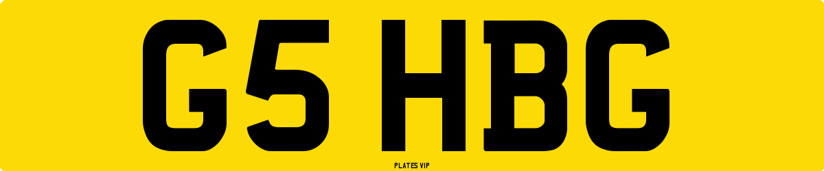 G5 HBG Number Plate