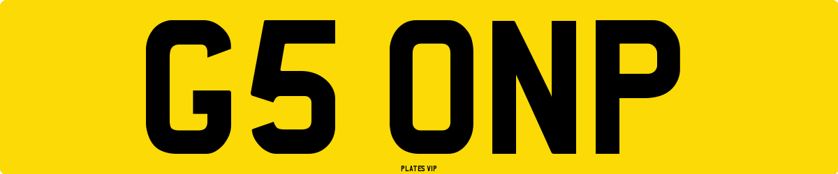 G5 ONP Number Plate