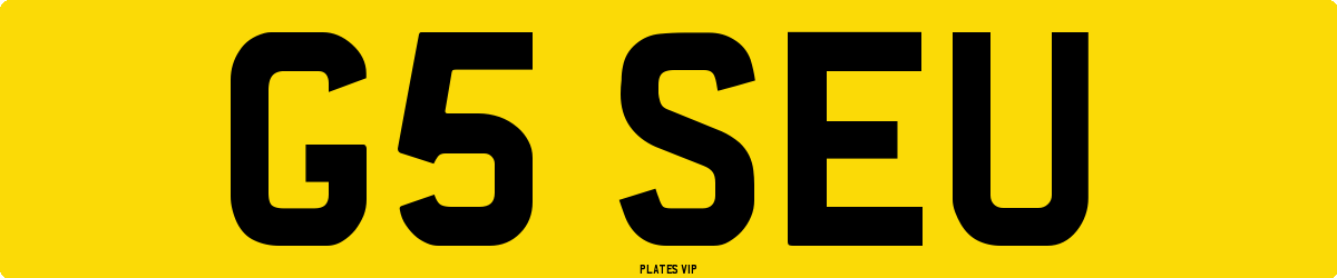 G5 SEU Number Plate