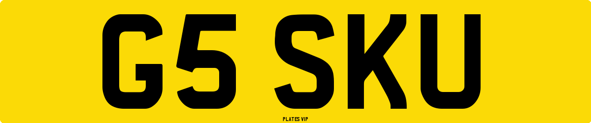 G5 SKU Number Plate