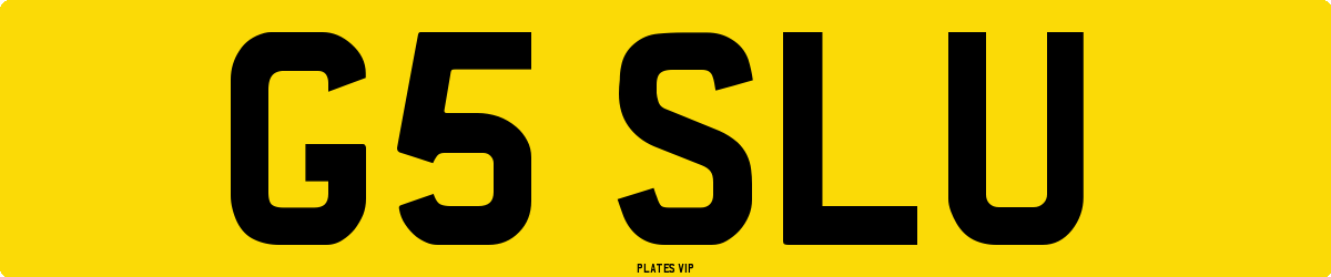 G5 SLU Number Plate