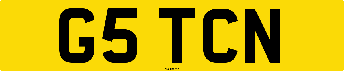 G5 TCN Number Plate