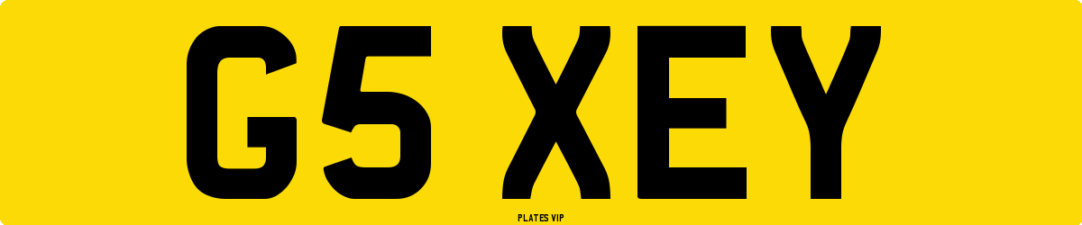 G5 XEY Number Plate