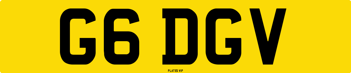G6 DGV Number Plate