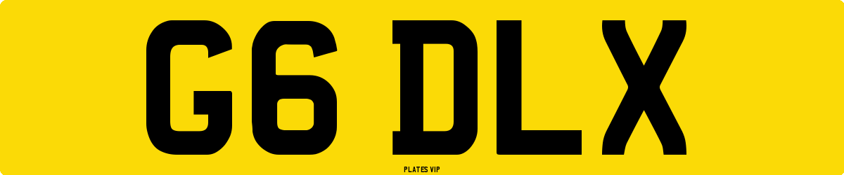 G6 DLX Number Plate