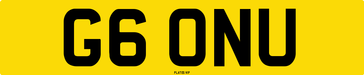 G6 ONU Number Plate