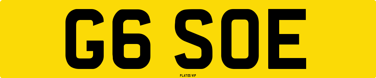 G6 SOE Number Plate