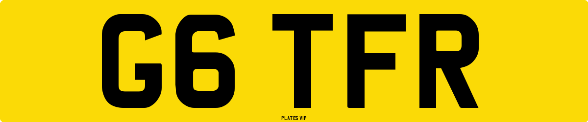 G6 TFR Number Plate
