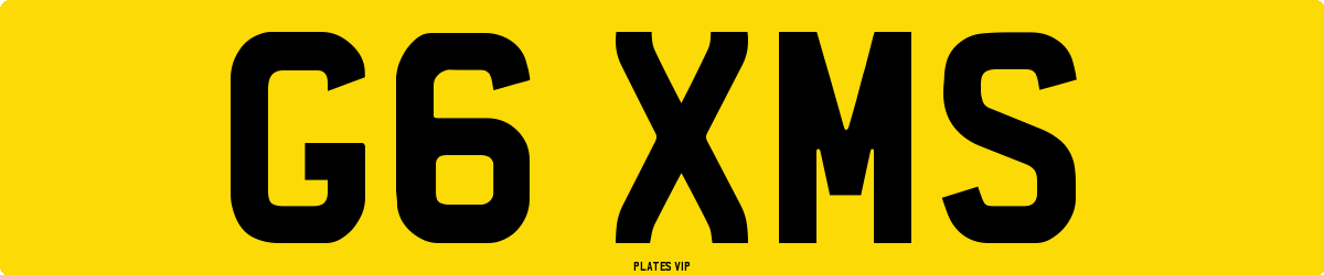 G6 XMS Number Plate