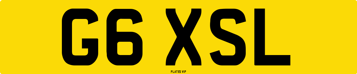 G6 XSL Number Plate